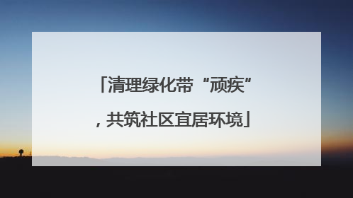 清理绿化带“顽疾”，共筑社区宜居环境