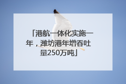 港航一体化实施一年，潍坊港年增吞吐量250万吨