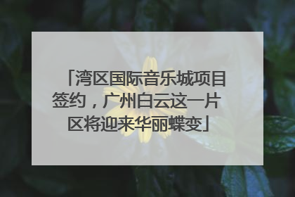 湾区国际音乐城项目签约，广州白云这一片区将迎来华丽蝶变