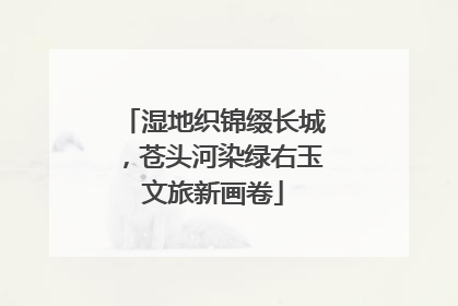 湿地织锦缀长城，苍头河染绿右玉文旅新画卷