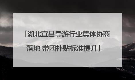 湖北宜昌导游行业集体协商落地 带团补贴标准提升
