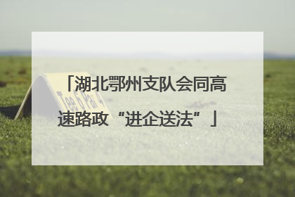湖北鄂州支队会同高速路政“进企送法”