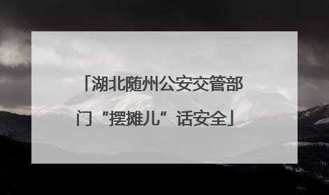 湖北随州公安交管部门“摆摊儿”话安全
