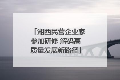 湘西民营企业家参加研修 解码高质量发展新路径