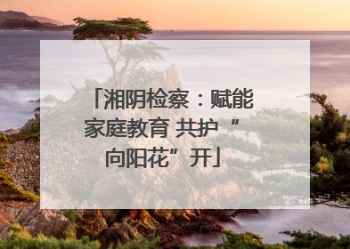 湘阴检察：赋能家庭教育 共护“向阳花”开