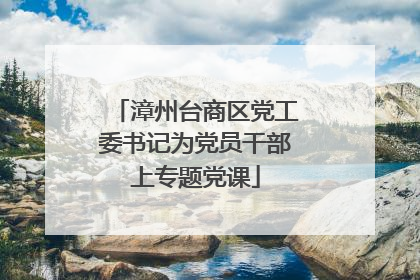 漳州台商区党工委书记为党员干部上专题党课