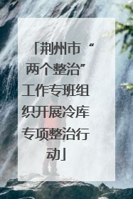 荆州市“两个整治”工作专班组织开展冷库专项整治行动