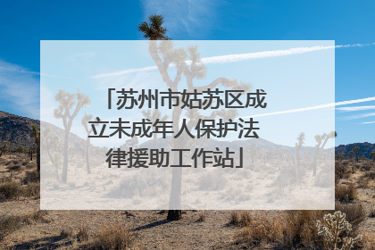 苏州市姑苏区成立未成年人保护法律援助工作站
