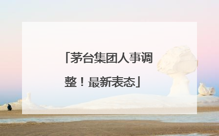 茅台集团人事调整！最新表态
