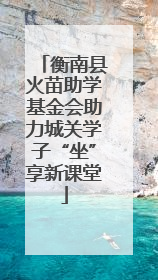 衡南县火苗助学基金会助力城关学子“坐”享新课堂