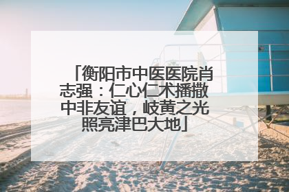 衡阳市中医医院肖志强：仁心仁术播撒中非友谊，岐黄之光照亮津巴大地