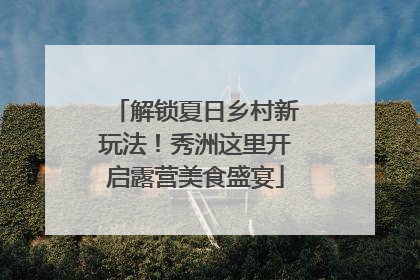 解锁夏日乡村新玩法！秀洲这里开启露营美食盛宴