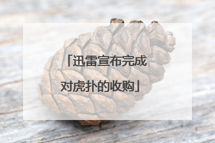 迅雷宣布完成对虎扑的收购