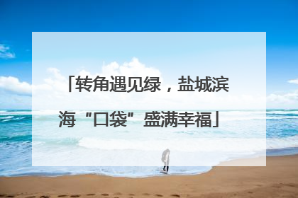 转角遇见绿，盐城滨海“口袋”盛满幸福
