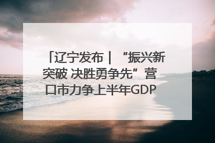 辽宁发布｜“振兴新突破 决胜勇争先”营口市力争上半年GDP增长6%左右