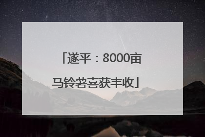 遂平：8000亩马铃薯喜获丰收