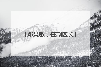 邓慧敏，任副区长