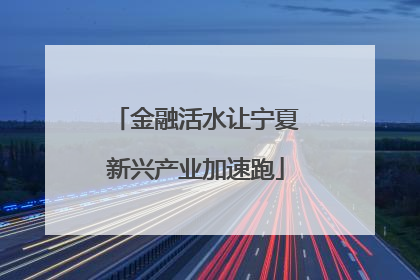 金融活水让宁夏新兴产业加速跑