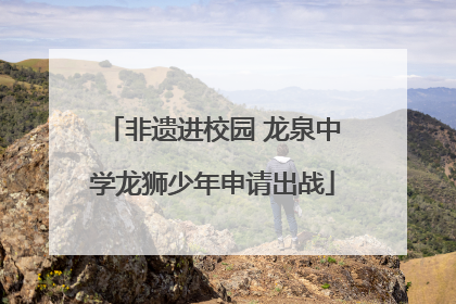 非遗进校园 龙泉中学龙狮少年申请出战