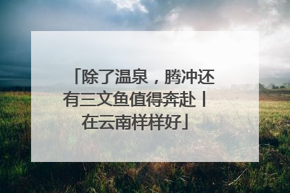 除了温泉，腾冲还有三文鱼值得奔赴丨在云南样样好