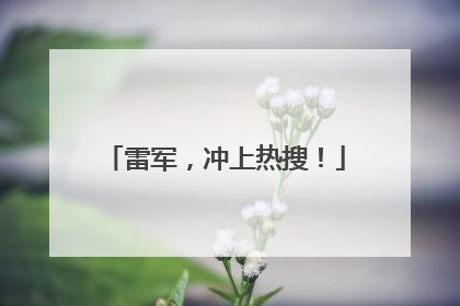 雷军，冲上热搜！