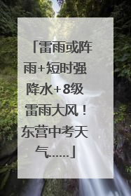 雷雨或阵雨+短时强降水+8级雷雨大风！东营中考天气……