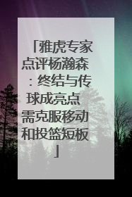 雅虎专家点评杨瀚森：终结与传球成亮点 需克服移动和投篮短板