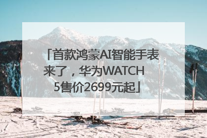 首款鸿蒙AI智能手表来了，华为WATCH 5售价2699元起