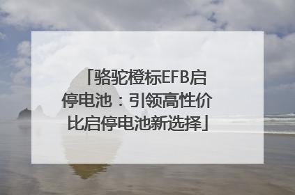 骆驼橙标EFB启停电池：引领高性价比启停电池新选择