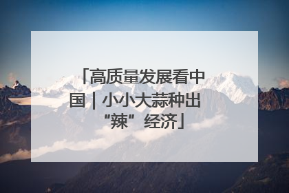 高质量发展看中国｜小小大蒜种出“辣”经济