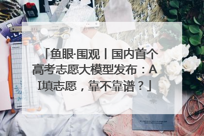 鱼眼·围观丨国内首个高考志愿大模型发布：AI填志愿，靠不靠谱？