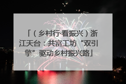（乡村行·看振兴）浙江天台：共富工坊“双引擎”驱动乡村振兴路