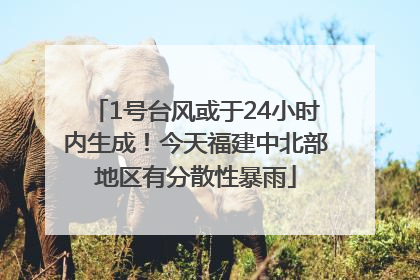 1号台风或于24小时内生成！今天福建中北部地区有分散性暴雨