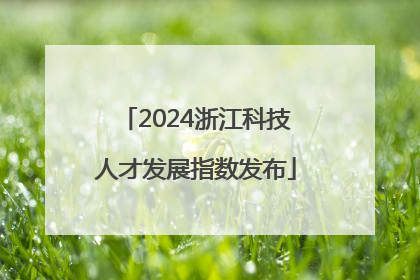 2024浙江科技人才发展指数发布
