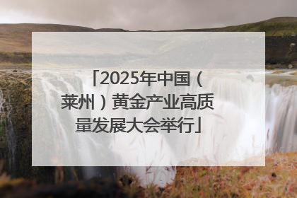 2025年中国（莱州）黄金产业高质量发展大会举行