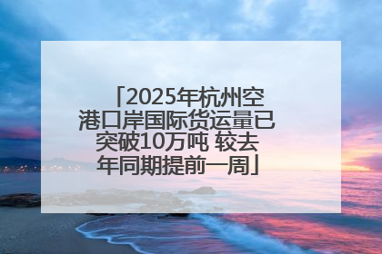 2025年杭州空港口岸国际货运量已突破10万吨 较去年同期提前一周