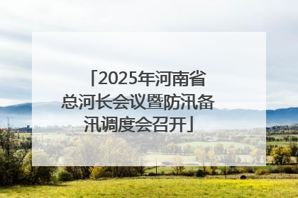 2025年河南省总河长会议暨防汛备汛调度会召开