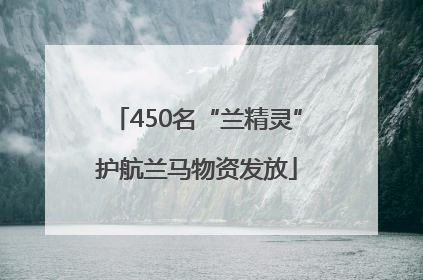 450名“兰精灵”护航兰马物资发放