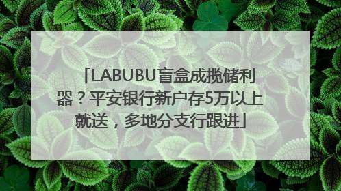 LABUBU盲盒成揽储利器？平安银行新户存5万以上就送，多地分支行跟进
