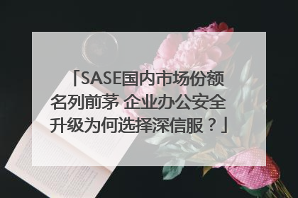 SASE国内市场份额名列前茅 企业办公安全升级为何选择深信服？